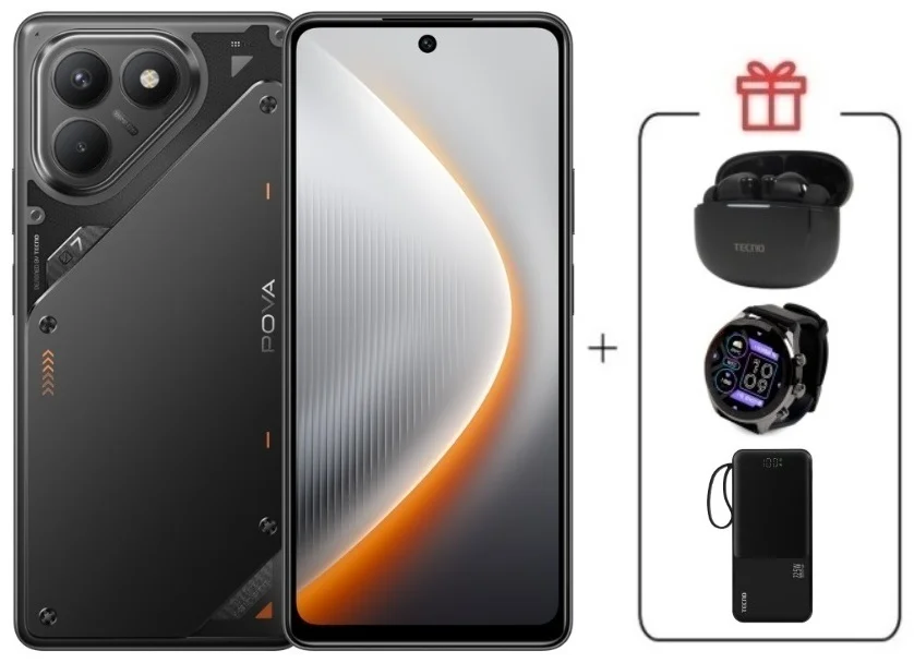 Смартфон Tecno Pova 7 Neo 8/128GB Geek Black + подарок купить,NaN