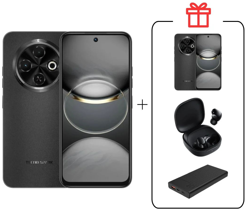 Смартфон Tecno Spark 30C 4/128Gb Orbit Black+Подарок купить,NaN