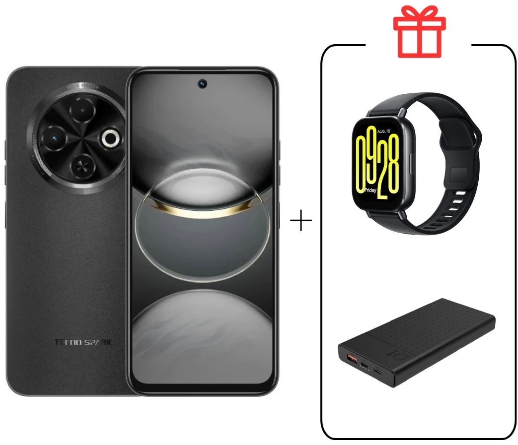 Смартфон Tecno Spark 30C 6/128Gb Orbit Black + подарок купить,NaN