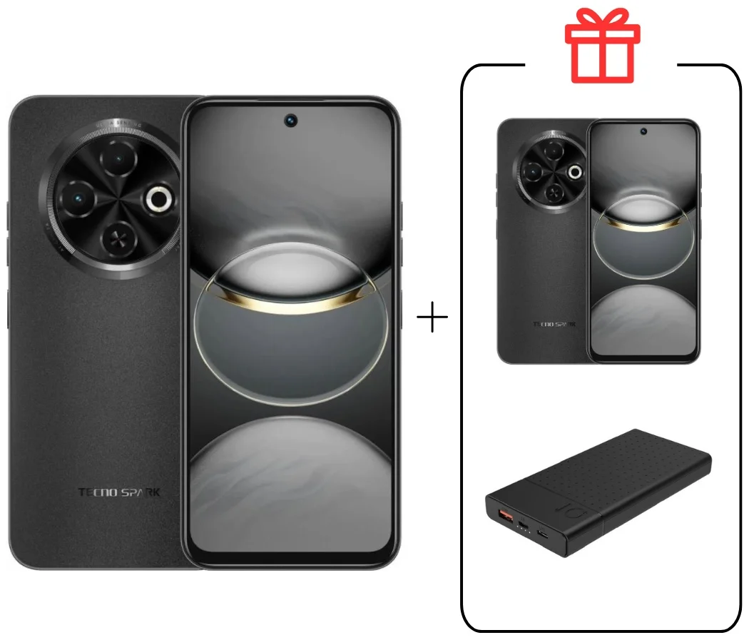 Смартфон Tecno Spark 30C 4/128Gb Orbit Black+Подарок
