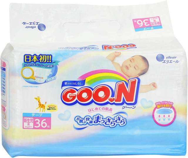 Подгузники Goo.N NB 0-5кг 36шт купить,NaN