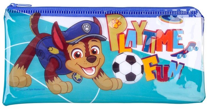 Пенал PAW Patrol Плоский, застежка отсутствует, синий купить,NaN