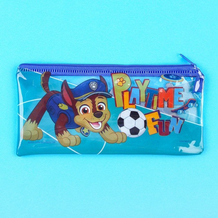 Пенал PAW Patrol Плоский, застежка отсутствует, синий купить,NaN