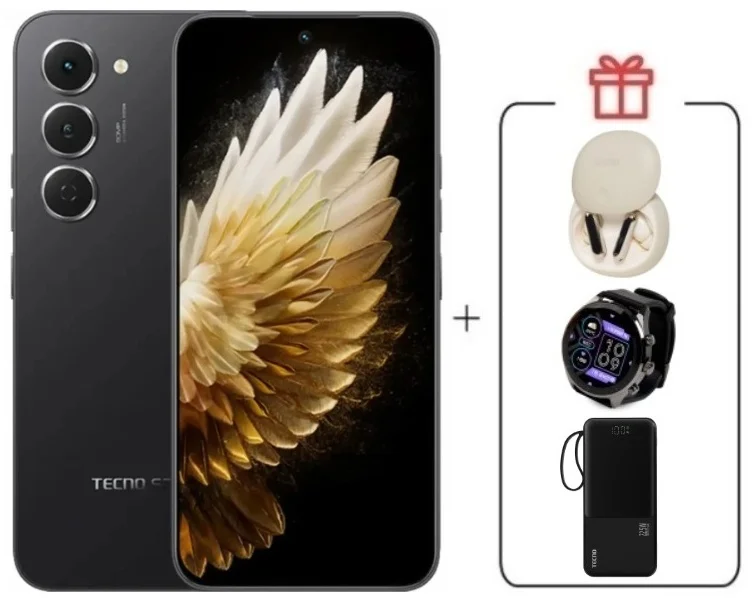 Смартфон Tecno Spark 40 Pro 8/256Gb Ink Black + подарок купить,NaN