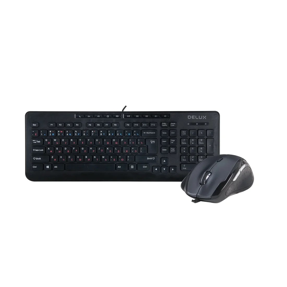 Клавиатура + мышь Delux DLD-6220OUB Black 