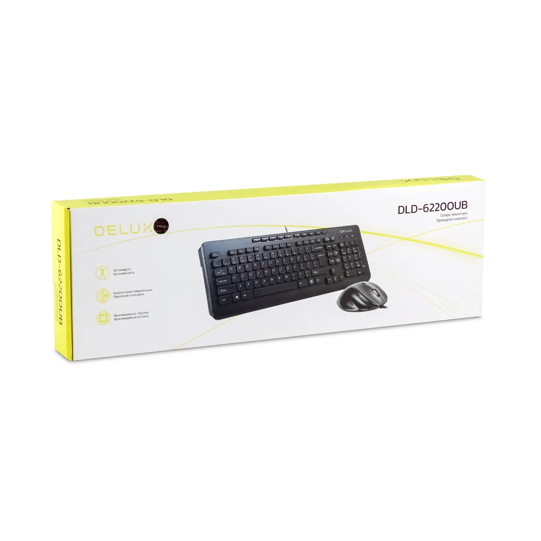 Клавиатура + мышь Delux DLD-6220OUB Black 
