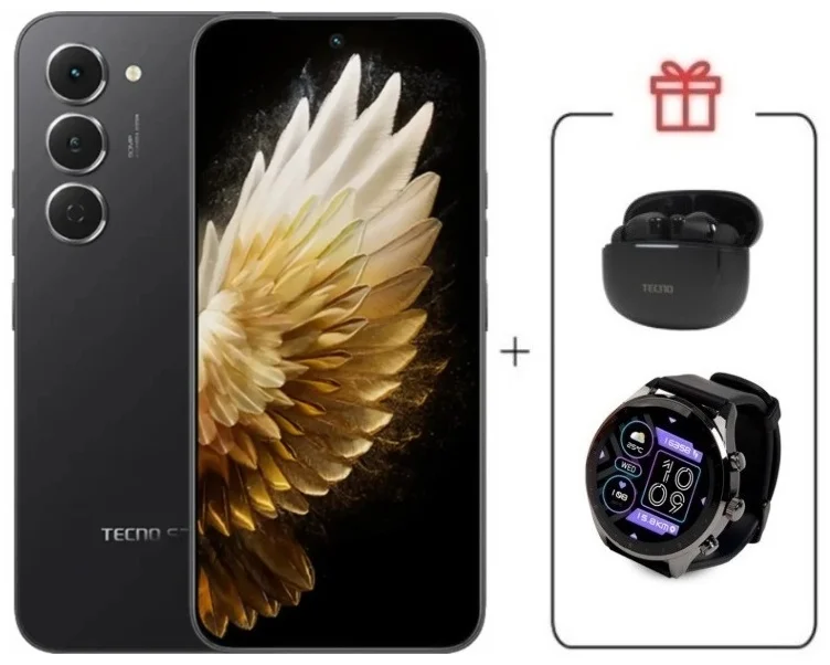 Смартфон Tecno Spark 40 Pro 8/256Gb Ink Black + подарок купить,NaN