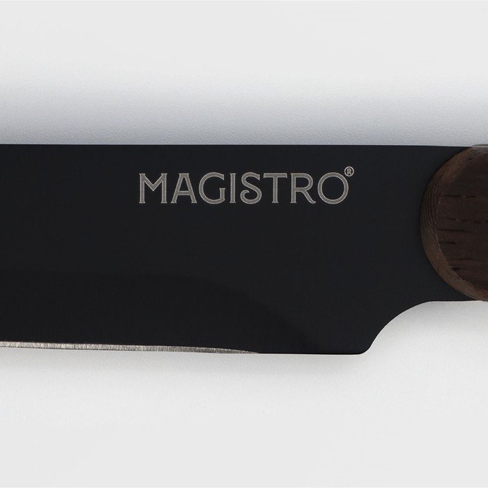 Нож универсальный Magistro Dark wood, 9824453, лезвие: нержавеющая сталь 1 шт купить,NaN