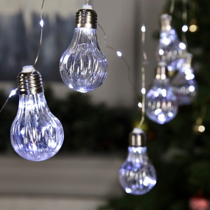 Электрогирлянда Лампочки Luazon Lighting цвет свечения холодный белый 3 м купить,NaN
