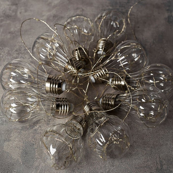 Электрогирлянда Лампочки Luazon Lighting цвет свечения холодный белый 3 м купить,NaN