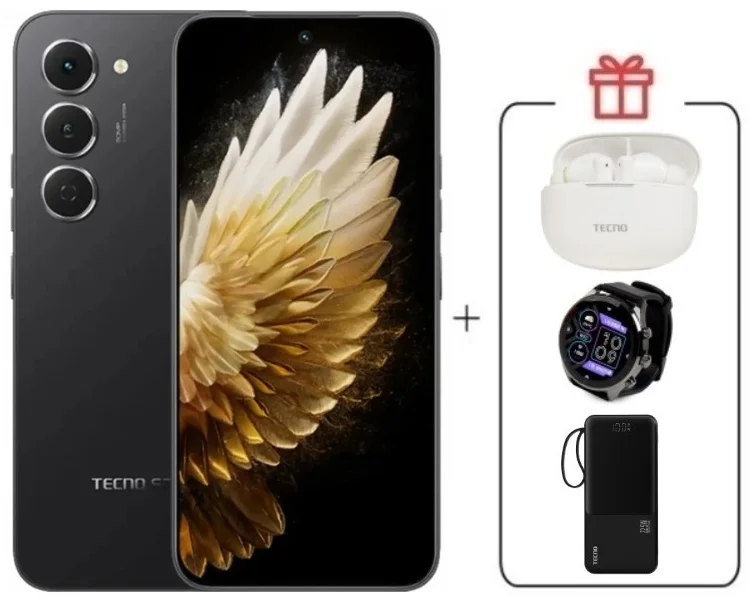 Смартфон Tecno Spark 40 Pro 8/256Gb Ink Black + подарок купить,NaN