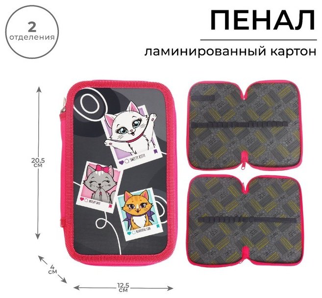 Пенал Calligrata Каркасный, застежка отсутствует, мультиколор купить,NaN