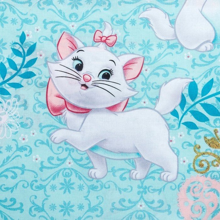 Комплект Disney Милашка Мари Дисней 1.5-спальный поплин, 1 наволочка: 50x70 см купить,NaN