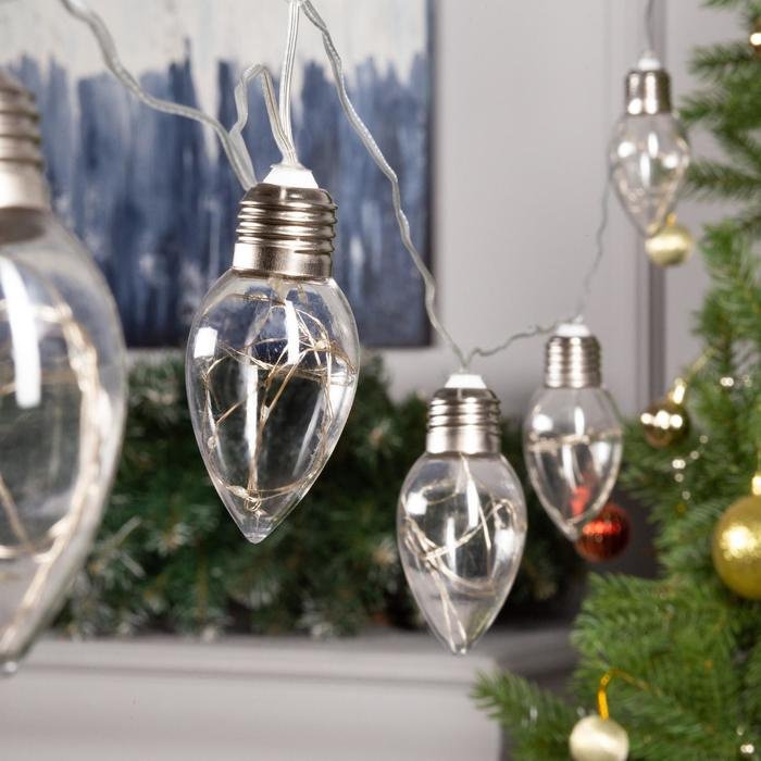 Электрогирлянда Лампочки Luazon Lighting цвет свечения синий 3 м купить,NaN