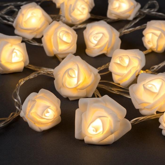 Электрогирлянда Цветы Luazon Lighting цвет свечения теплый белый 5 м купить,NaN