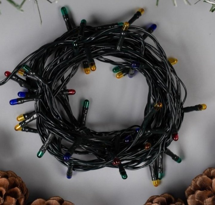 Электрогирлянда Нить, цепочка Luazon Lighting цвет свечения мультиколор 5 м купить,NaN