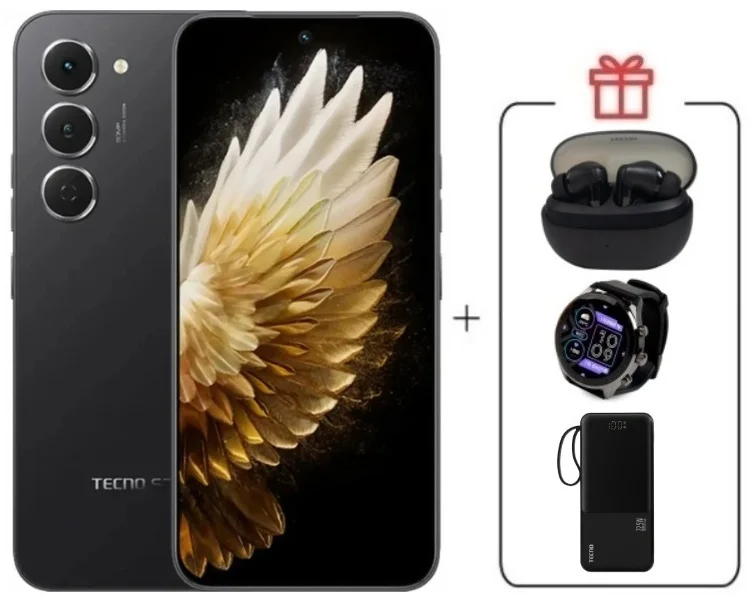 Смартфон Tecno Spark 40 Pro 8/256Gb Ink Black + подарок купить,NaN