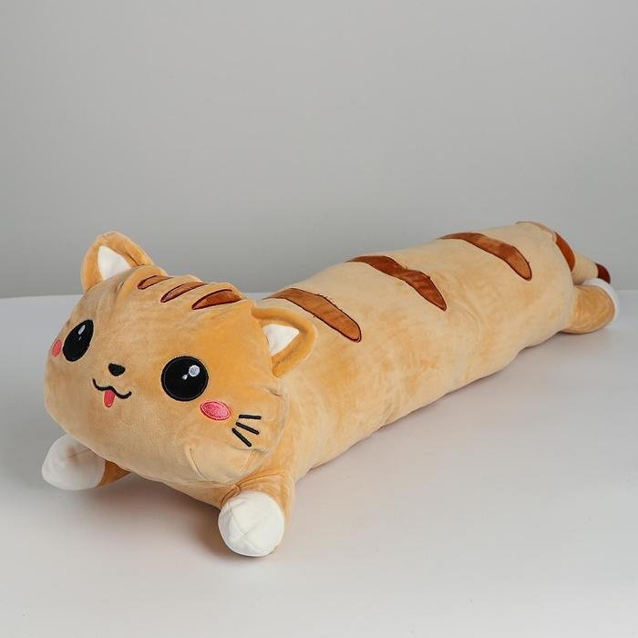 Подушка-игрушка Кот, высота 75 см, коричневый, оранжевый купить,NaN