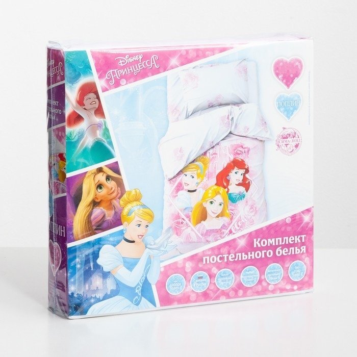 Комплект Disney 1.5-спальный поплин, : 50x70 см купить,NaN