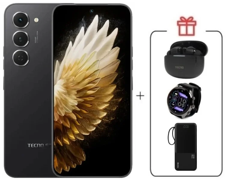 Смартфон Tecno Spark 40 Pro 8/256Gb Ink Black + подарок купить,NaN