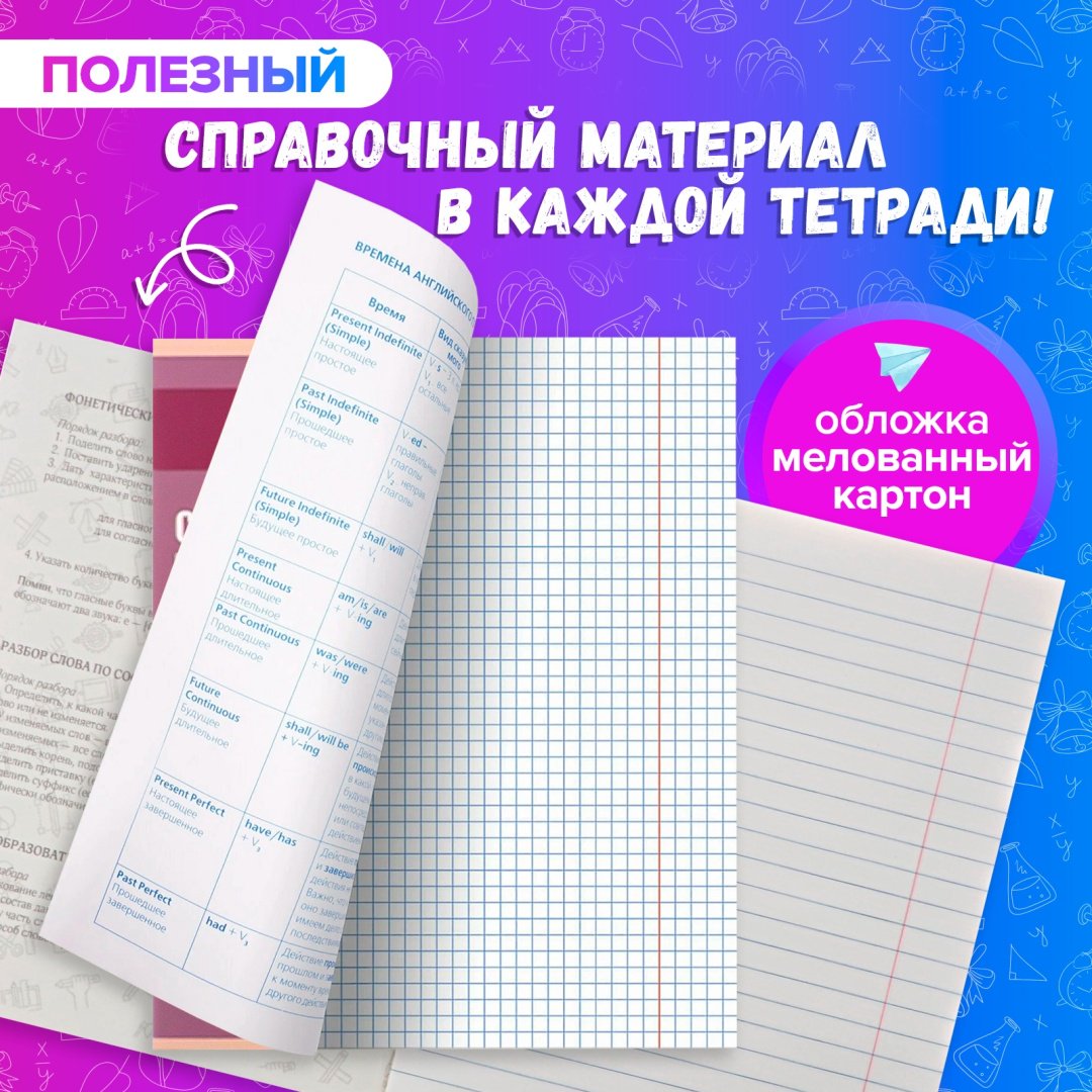 Набор предметных тетрадей Calligrata Журнал, 48 л, А5, комбинированная, мягкая обложка, 10 шт купить,NaN