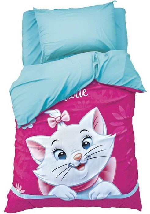 Комплект Disney Мари 1.5-спальный поплин, 1 наволочка: 50x70 см купить,NaN