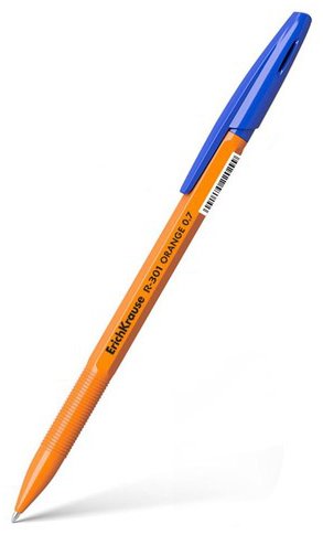 Ручка шариковая Erich Krause R-301 Orange Stick 5 шт, 0.7 мм, цвет чернил синий купить,NaN