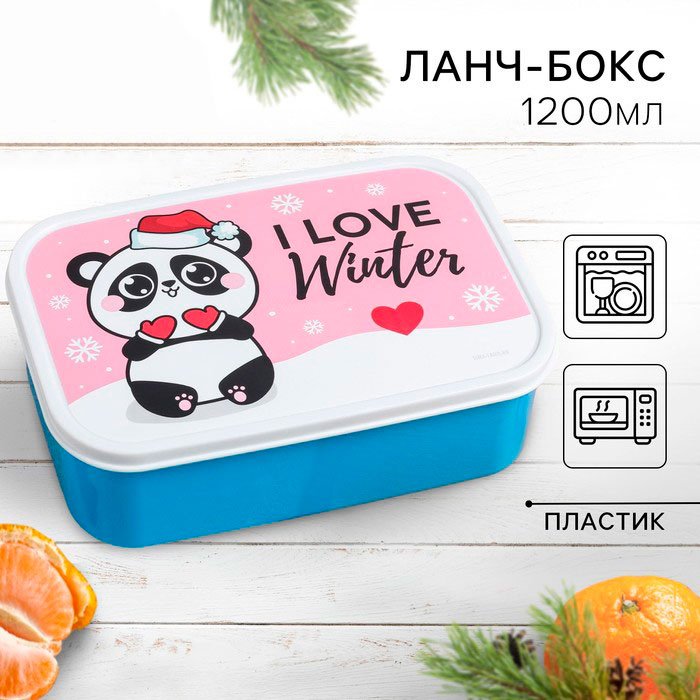 Sima-land ланч-бокс I love winter, 5095010 1 шт, пластик купить,NaN
