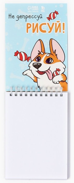 Скетчбук ArtFox Корги A6 80 листов купить,NaN