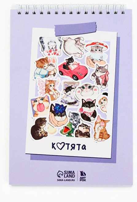Скетчбук ArtFox Котята A5 40 листов купить,NaN
