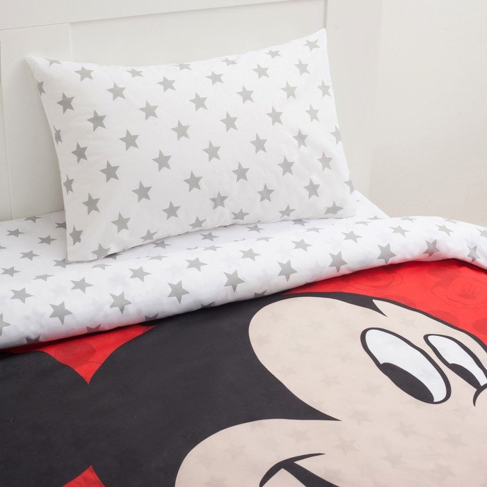 Комплект Disney Микки Маус 1.5-спальный поплин, 1 наволочка: 50x70 см купить,NaN