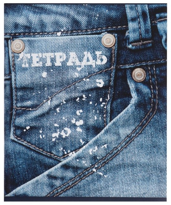 Общая тетрадь Calligrata Джинс, 96 л, А5+, клетка, мягкая обложка, 1 шт купить,NaN