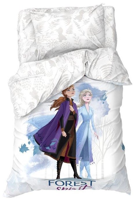 Комплект Disney Forest spirit Холодное сердце 1.5-спальный поплин, 1 наволочка: 50x70 см купить,NaN