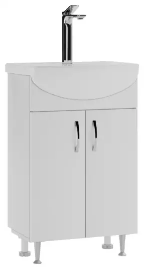 Тумба с раковиной KABINKA.KZ Исеть 55, 55x85x30 см, белый купить,NaN