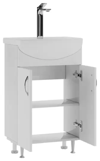 Тумба с раковиной KABINKA.KZ Исеть 55, 55x85x30 см, белый купить,NaN