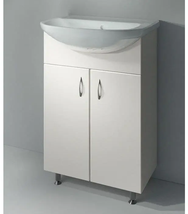 Тумба с раковиной KABINKA.KZ Исеть 55, 55x85x30 см, белый купить,NaN