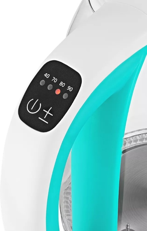 Электрочайник Kitfort KT-6140-3 1.7 л бело-бирюзовый