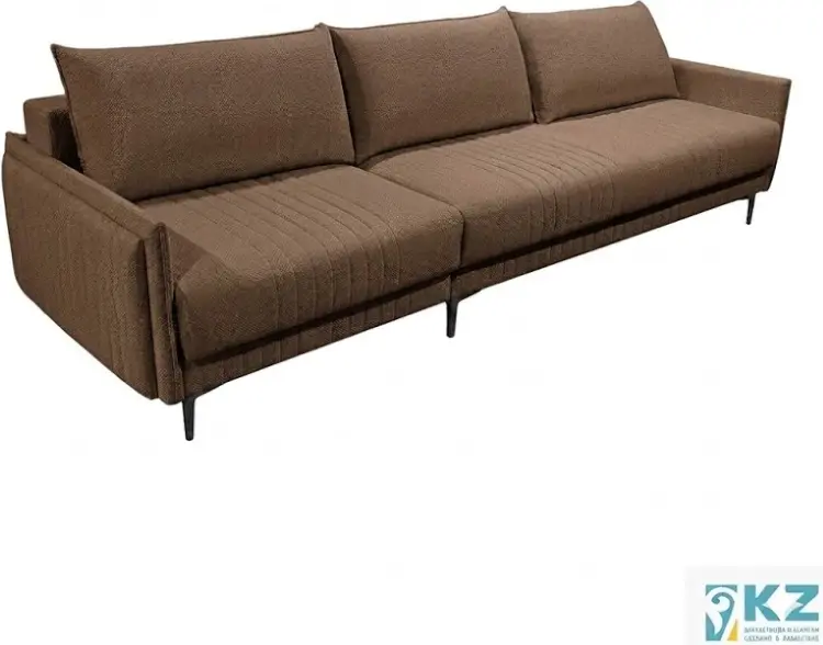 Диван Аврора, 315х110 см, обивка микровелюр, коричневый купить,NaN