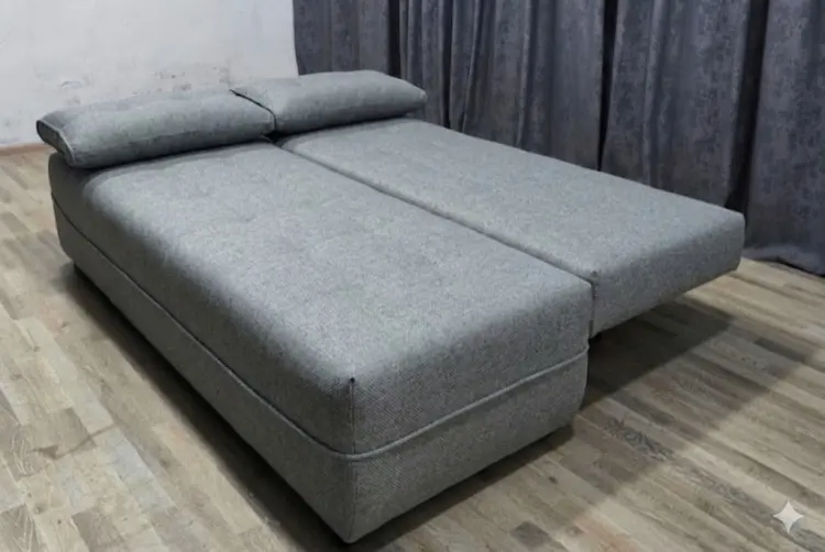 Диван Париж, 200х110 см, обивка микровелюр, серый купить,NaN