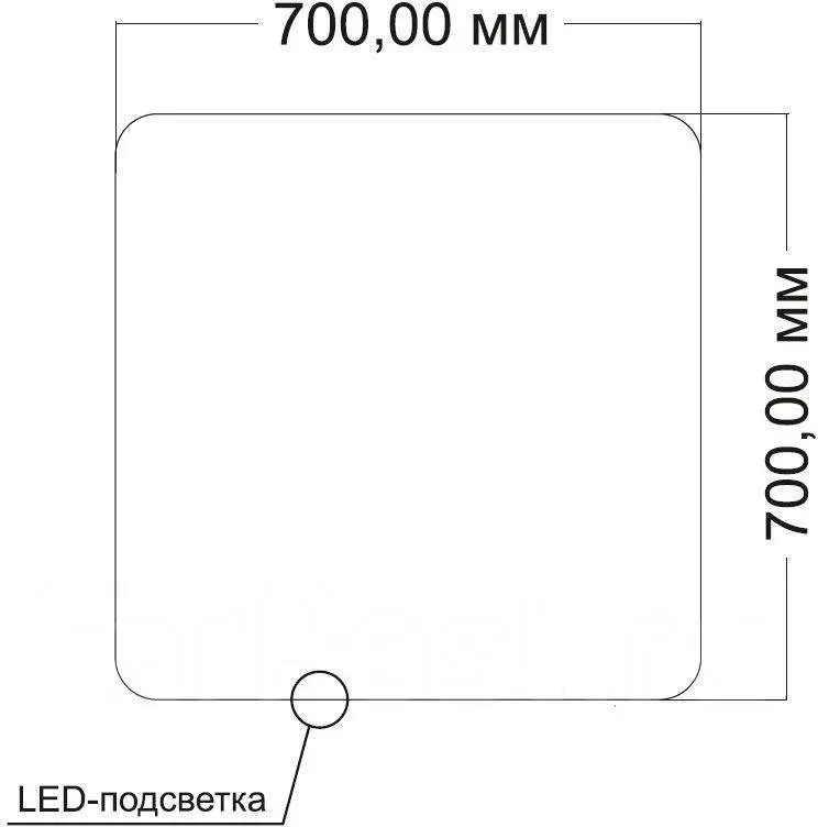 Зеркало настенное Vincea 70x70 см купить,NaN