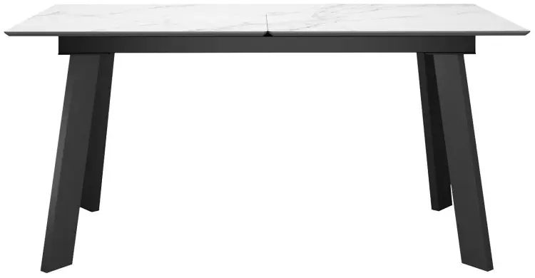 Обеденный стол ДИК Dikline DKH160, 160х90x78 см, керамика, черный, белый