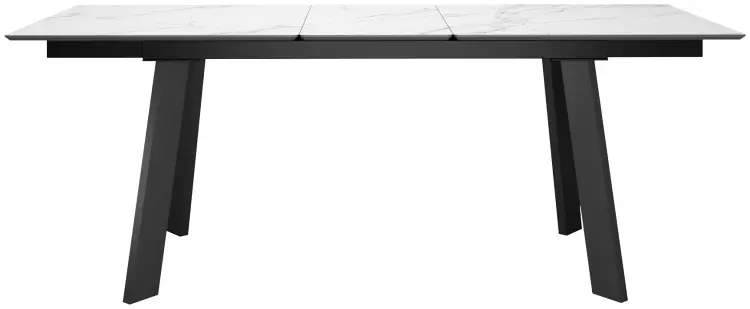 Обеденный стол ДИК Dikline DKH160, 160х90x78 см, керамика, черный, белый