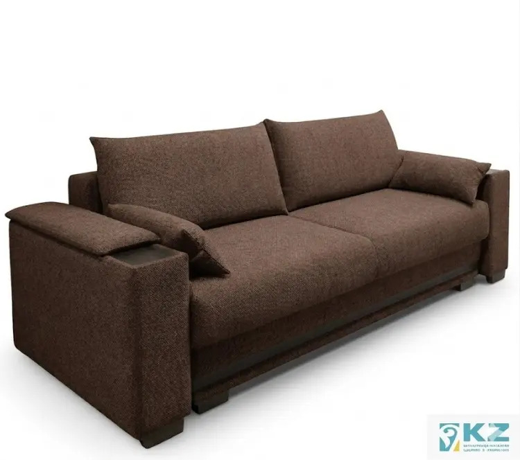 Диван Карат, 250х110 см, обивка ткань, коричневый купить,NaN