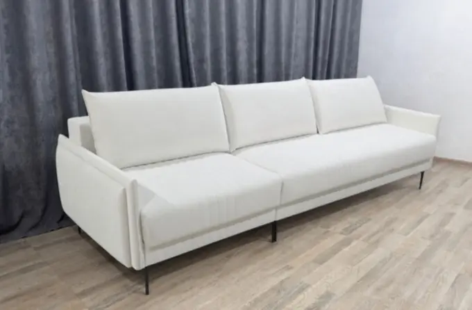 Диван Аврора, 315х110 см, обивка микровелюр, кремовый купить,NaN
