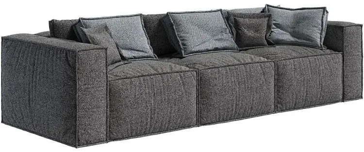 Диван Бриошь, 317х150 см, обивка ткань, коричневый купить,NaN