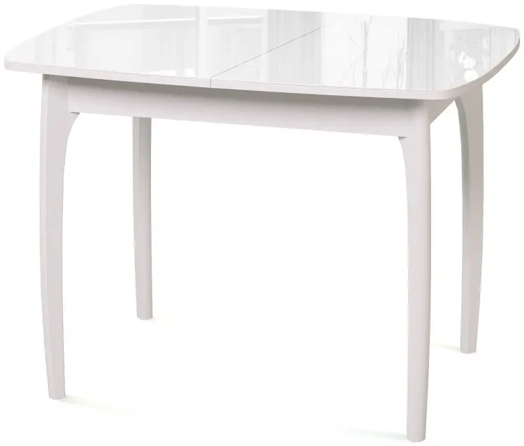 Обеденный стол ДИК DikLine M40 optiwhite, 90х65x75 см, стекло, белый купить,NaN