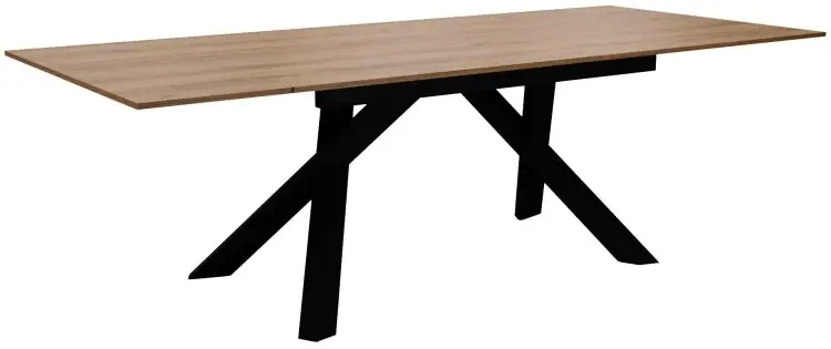 Обеденный стол ДИК DikLine DX140M, 140х80x76 см, ЛДСП, черный, коричневый купить,NaN