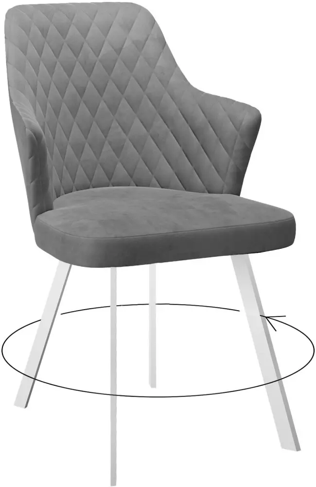 Стул ДИК DikLine 245, 85x50x63 см, серый, белый 1 шт. купить,NaN