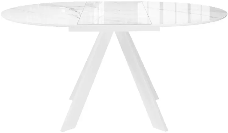 Обеденный стол ДИК DikLine SFC110, 110х110x76 см, стекло, белый купить,NaN