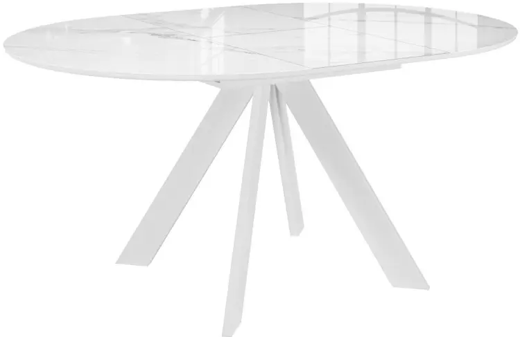 Обеденный стол ДИК DikLine SFC110, 110х110x76 см, стекло, белый купить,NaN